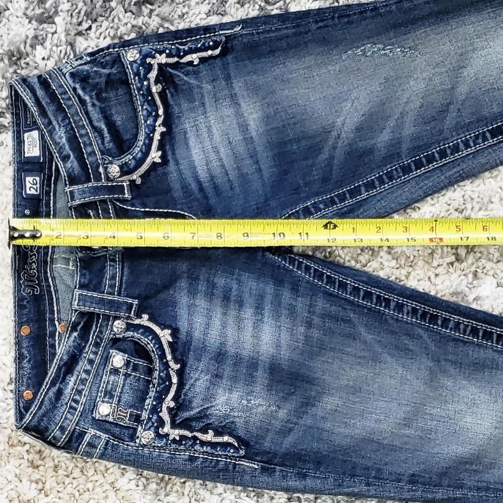 **SOLD**  Miss Me Boot Cut Jean's.  Size 26. - Picture 6 of 9